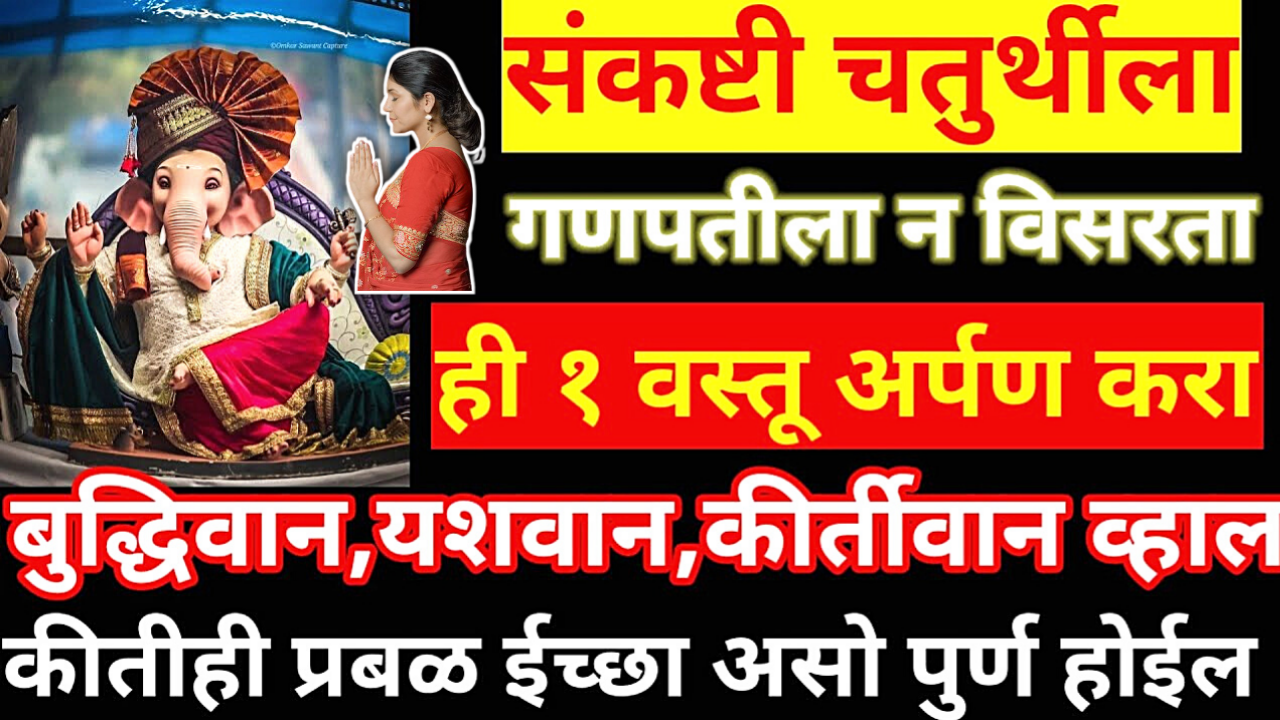 उद्या संकष्टी चतुर्थी, ही 1 वस्तू न विसरता अर्पण करा, नोकरी व्यवसाय प्रगती जोरात…