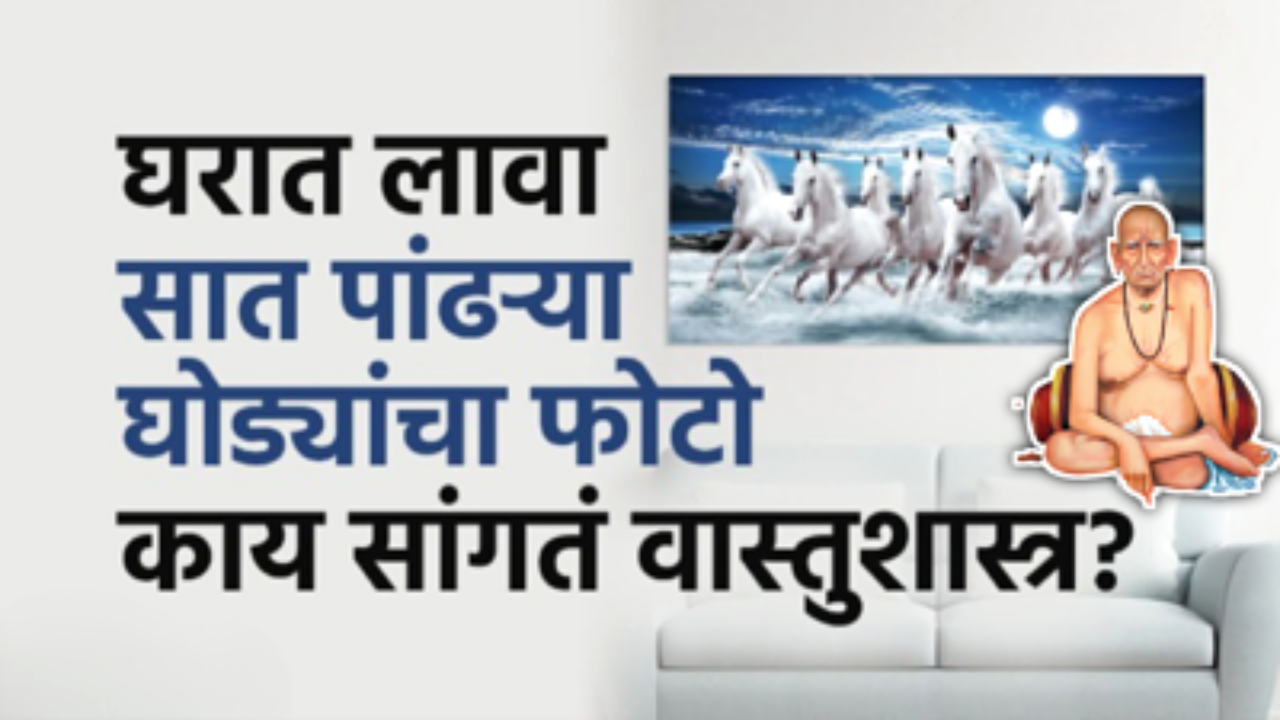 घरामध्ये ७ पांढऱ्या घोड्यांचा फोटो, दिशा आणि स्थानासाठी वास्तुशास्त्र…