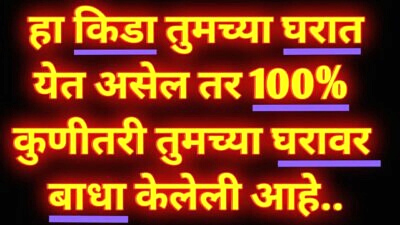 हे “1” किडा जर घरात येत असेल तर समजा की तुमच्यावर भयानक बाधा झालीय, तुमच्या अडचणी वाढत आहेत…